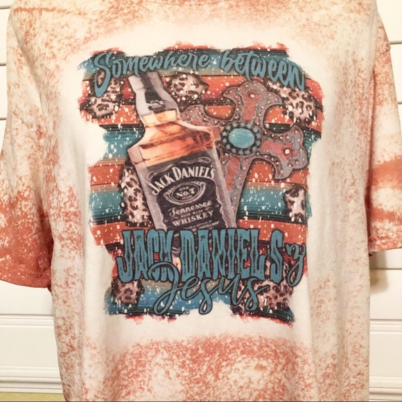 WHISKEY KISS Jack Daniels and Jesus Graphic Tee - Picture 4 of 4